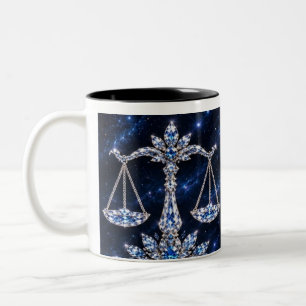 Tasse 2 Couleurs Balance en cristal d'argent   Collection Luxe