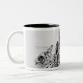 Tasse 2 Couleurs Balboa installant la croix sur le rivage (Gauche)