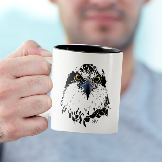 Tasse 2 Couleurs Balbuzard « Roi des Oiseaux » Œuvre d'Art Original