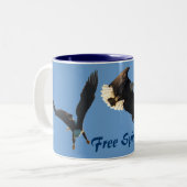 Tasse 2 Couleurs Bald Eagle Vol Collection II (Devant gauche)