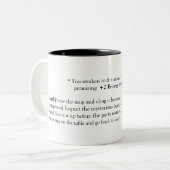 Tasse 2 Couleurs Baldur's Gate 3 Inspiré Morning Coffee Quest (Devant gauche)