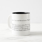 Tasse 2 Couleurs Baldur's Gate 3 inspiré - Reply-All Trap — Drôle (Devant gauche)