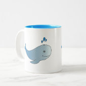 Tasse 2 Couleurs Baleine bleu-gris (Devant gauche)
