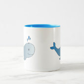 Tasse 2 Couleurs Baleine bleu-gris (Centre)