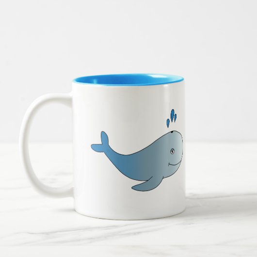 Tasse 2 Couleurs Baleine bleu-gris (Gauche)