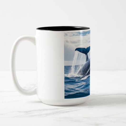 Tasse 2 Couleurs baleine bleue (Gauche)