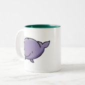 Tasse 2 Couleurs Baleine de bande dessinée (Devant gauche)