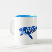 Tasse 2 Couleurs Baleine de Cabo Mexique (Devant gauche)