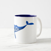 Tasse 2 Couleurs Baleine de Kauai Hawaii (Devant droit)