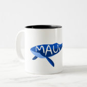 Tasse 2 Couleurs Baleine de Maui Hawaii (Devant gauche)