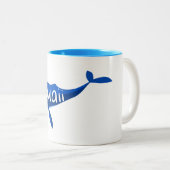 Tasse 2 Couleurs Baleine d'Hawaï (Devant droit)