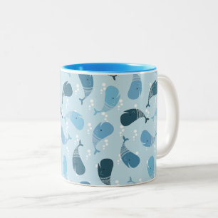 Tasse 2 Couleurs Baleines