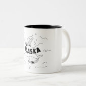 Tasse 2 Couleurs Baleines d'Alaska (Devant droit)