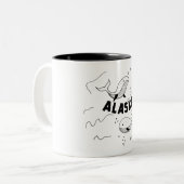 Tasse 2 Couleurs Baleines d'Alaska (Devant gauche)