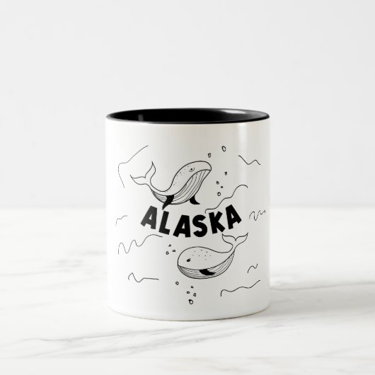 Tasse 2 Couleurs Baleines d'Alaska (Centre)