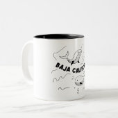 Tasse 2 Couleurs Baleines de Basse-Californie (Devant gauche)