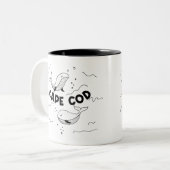 Tasse 2 Couleurs Baleines de Cape Cod Massachusetts (Devant gauche)