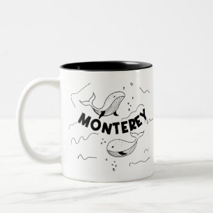 Tasse 2 Couleurs Baleines de Monterey Californie