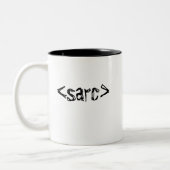 Tasse 2 Couleurs Balise Code Sarcasme amusant (Gauche)