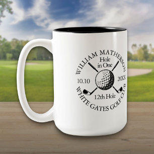 Tasse 2 Couleurs Balle de golf et clubs personnalisés pour un trou