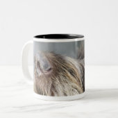 Tasse 2 Couleurs Balle de tennis acérée de chien d'indicateur, plan (Devant gauche)