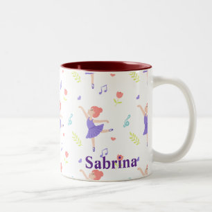 Tasse 2 Couleurs Ballerina colorée mignonne pour filles personnalis