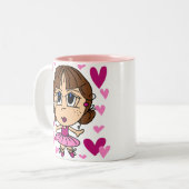 Tasse 2 Couleurs Ballerina Girl (Devant gauche)