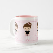 Tasse 2 Couleurs Ballerine douce personnalisée (Devant gauche)