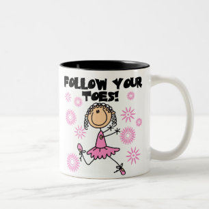 Tasse 2 Couleurs Ballerine Suivez Vos Orteils T-shirts et Cadeaux