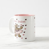 Tasse 2 Couleurs Ballet d'amour de l'ours I (Devant gauche)