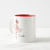 Tasse 2 Couleurs Ballet de Noël Danse fille (Devant gauche)