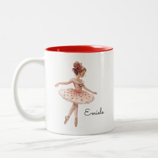 Tasse 2 Couleurs Ballet de Noël Danse fille (Gauche)