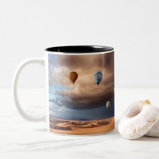 Tasse 2 Couleurs Ballons à air chaud (Avec donut)