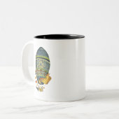 Tasse 2 Couleurs Ballons à air chaud cylindrique bleu (Devant gauche)