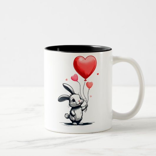 Tasse 2 Couleurs Ballons Bunny Love (Droit)
