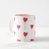 Tasse 2 Couleurs Ballons cardiaques (Devant gauche)