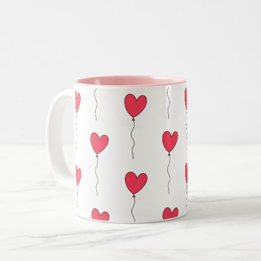 Tasse 2 Couleurs Ballons cardiaques (Devant gauche)