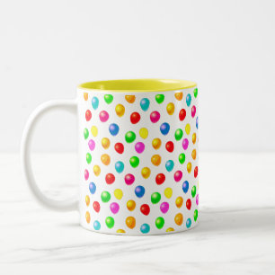 Tasse 2 Couleurs Ballons Festifs Multicolores
