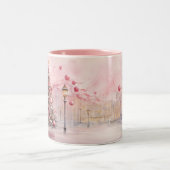 Tasse 2 Couleurs Balloons Whimsical Pink Christmas Tree (Centre)