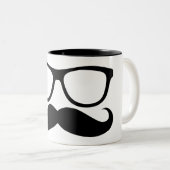 Tasse 2 Couleurs Ballot de moustache (Devant droit)