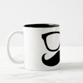 Tasse 2 Couleurs Ballot de moustache (Gauche)
