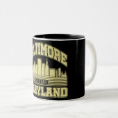 Tasse 2 Couleurs Baltimore, Maryland (Devant droit)