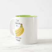 Tasse 2 Couleurs Banana Fruit Boost My Mood Funny (Devant gauche)