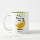 Tasse 2 Couleurs Banana Fruit Boost My Mood Funny (Gauche)
