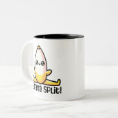 Tasse 2 Couleurs Banana Split ! Pun à banane mignonne (Devant gauche)