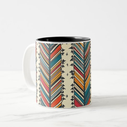 Tasse 2 Couleurs bande (Devant gauche)
