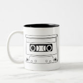 Tasse 2 Couleurs Bande cassette rétro musique grunge (Gauche)