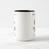 Tasse 2 Couleurs Bande de paie du bureau amusant (Centre)