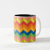 Tasse 2 Couleurs bande de zigzag (Devant droit)