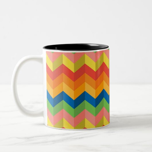 Tasse 2 Couleurs bande de zigzag (Gauche)